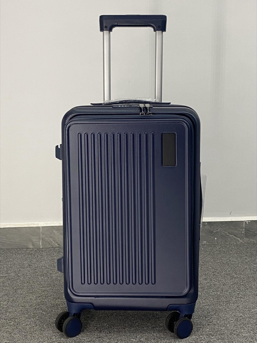 K34 front-opening luggage in dark blue